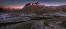 Langdales in the frost at sunset / Harry Johnson Photography @harryfoto_