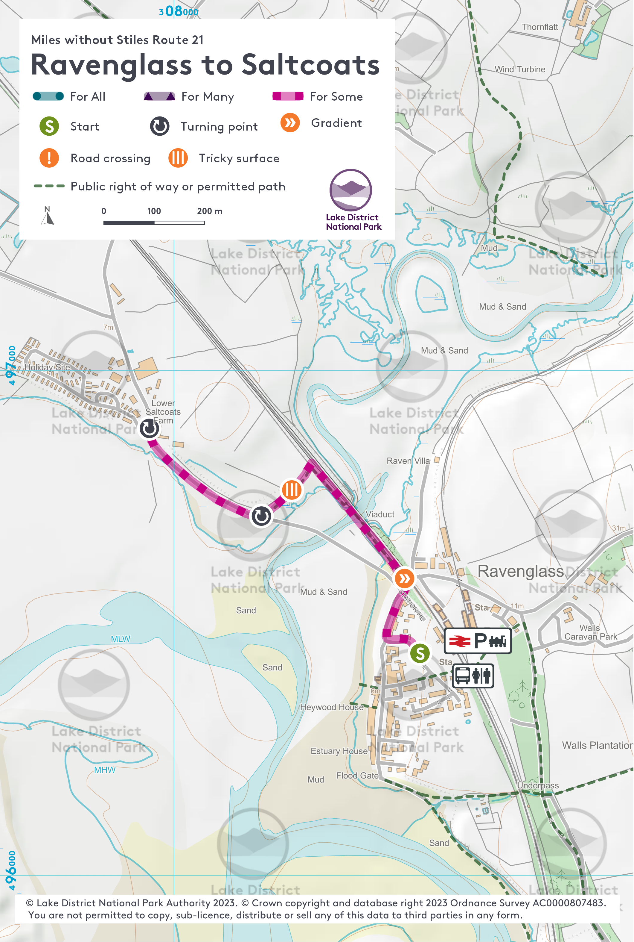 Map of the walk route