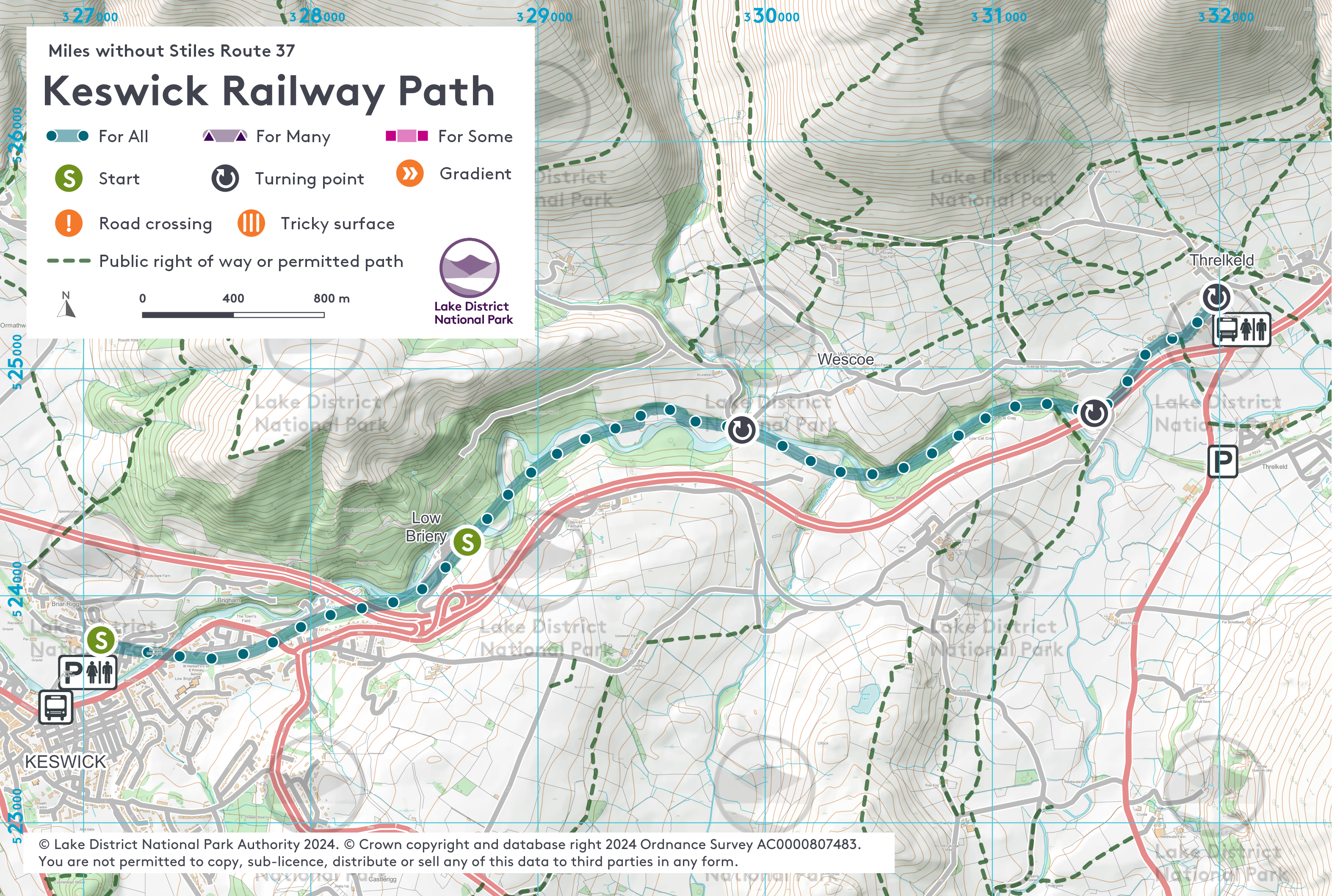 Map of the walk route