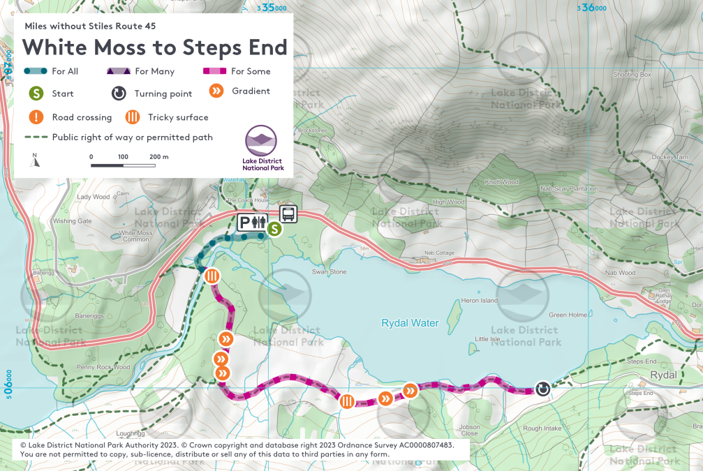 Map of the walk route