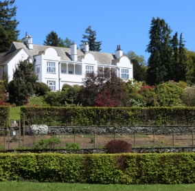 Brockhole house with kitchen garden in the forefront 