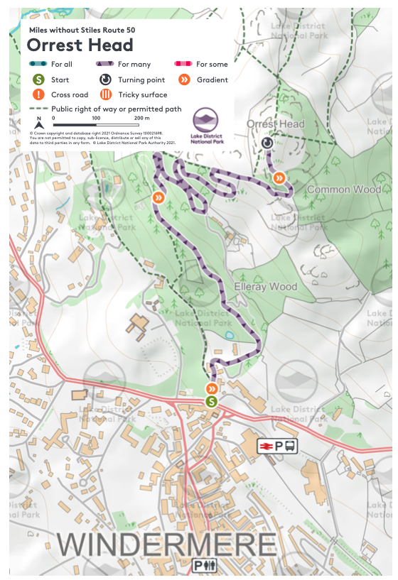 Map of the walk route