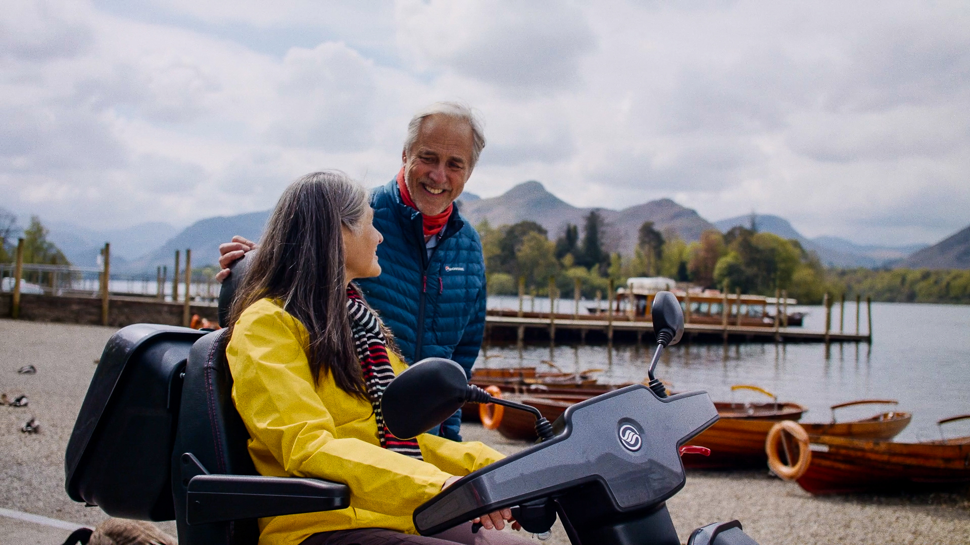 Electric scooter near derwentwater