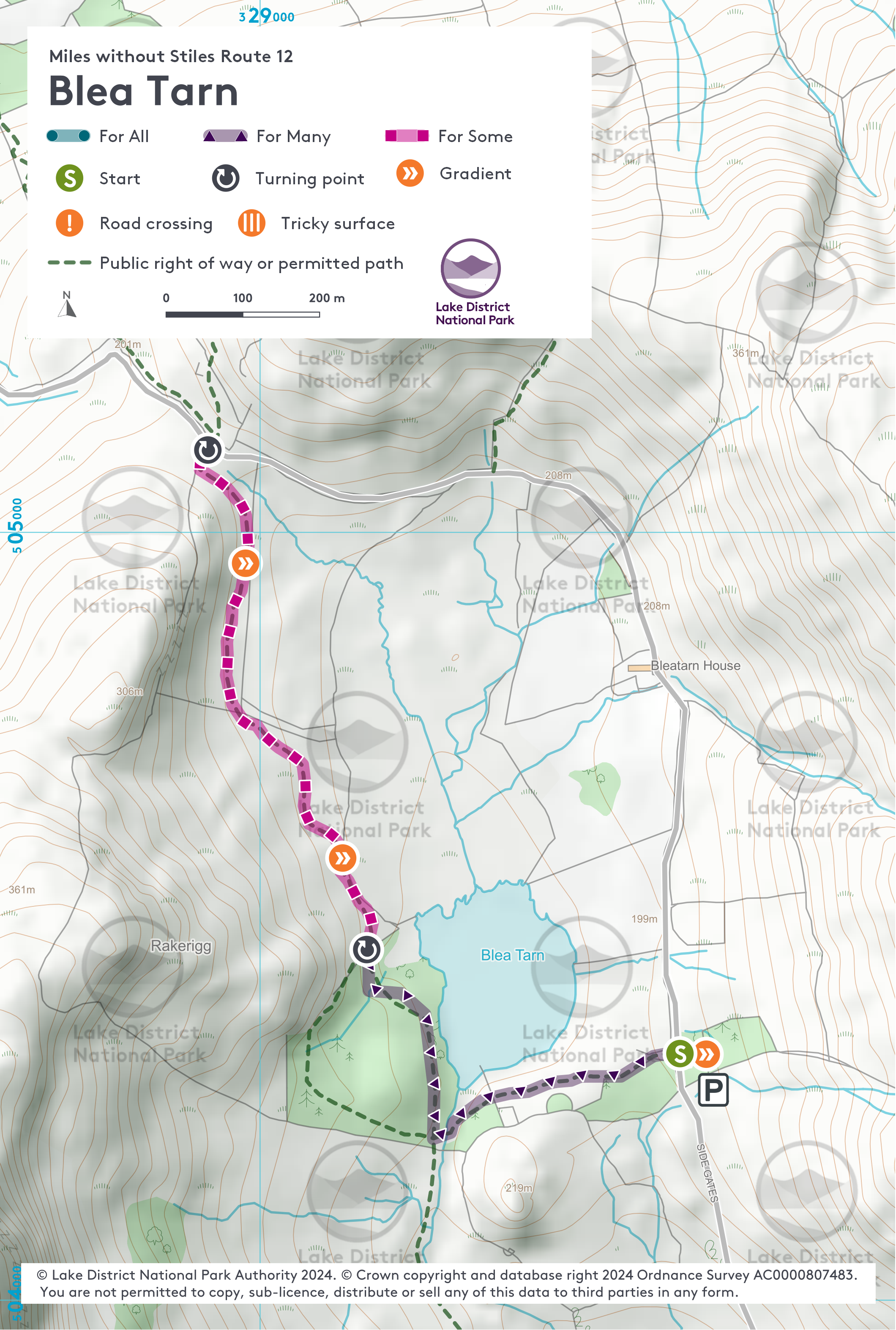 Map of the walk route