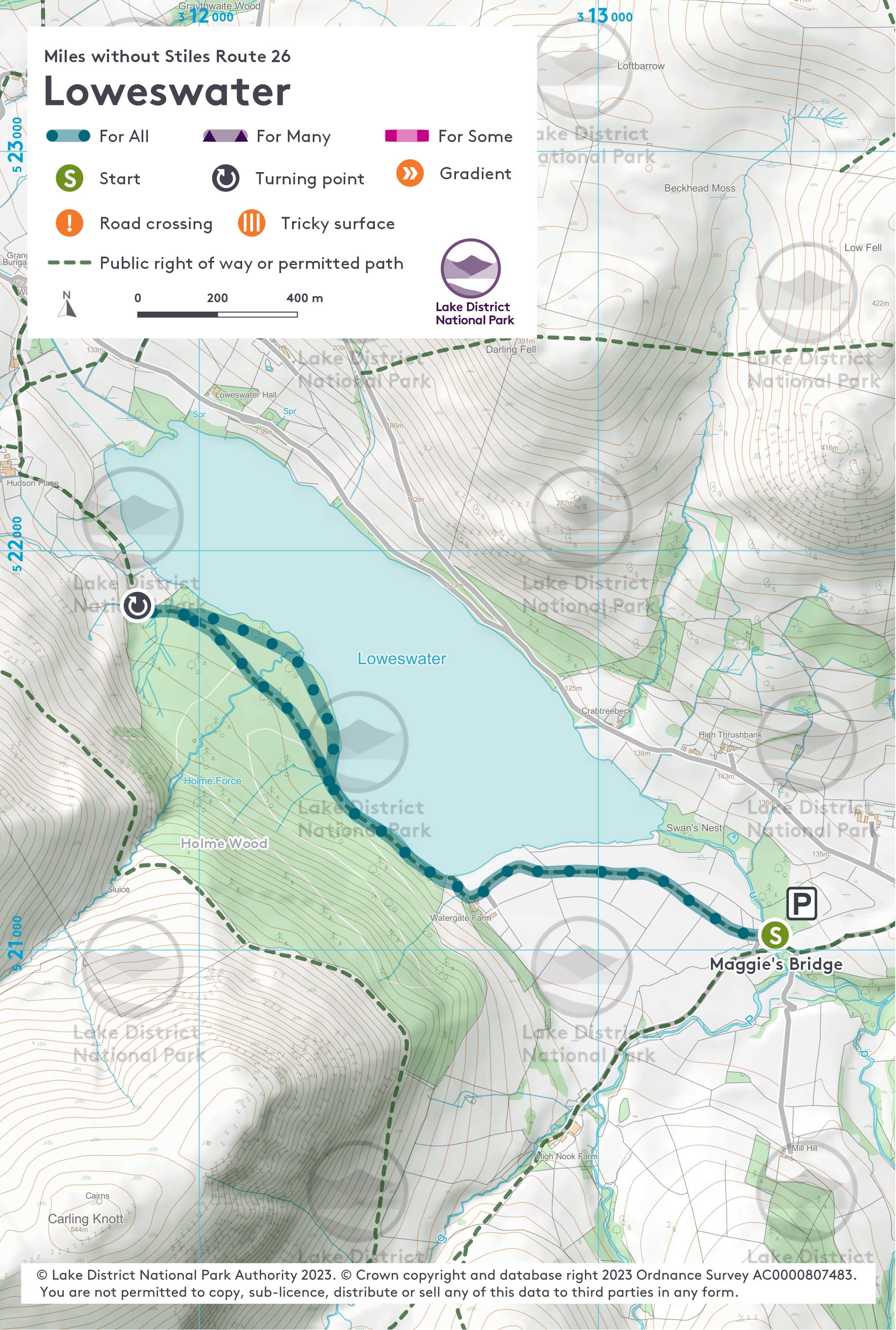 Map of the walk route