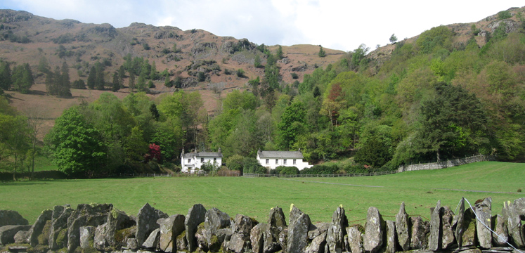 Houses below Silver How in Grasmere copyright Helen Reynolds