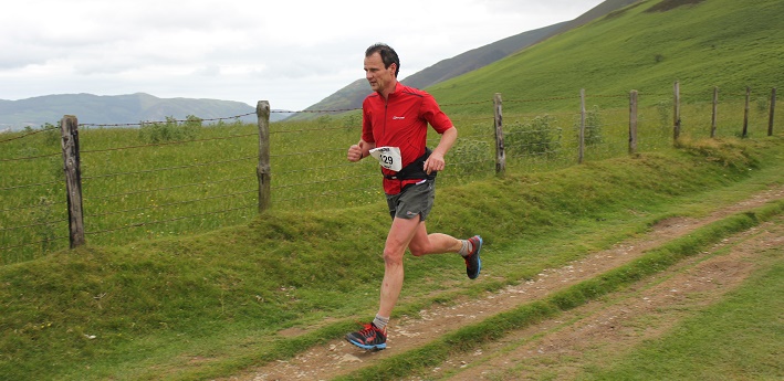 Steve Birkinshaw running in Skiddaw.