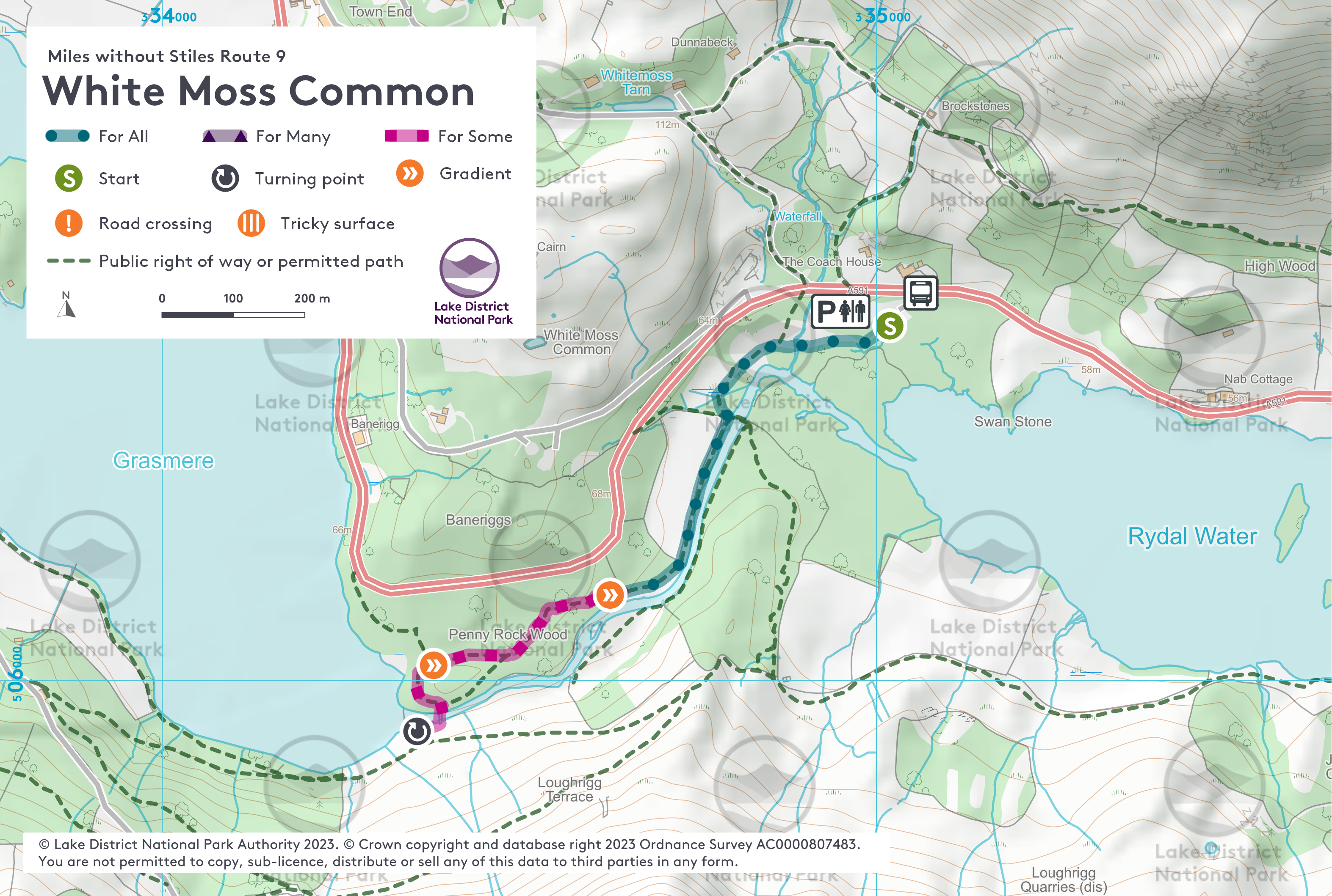 Map of the walk route