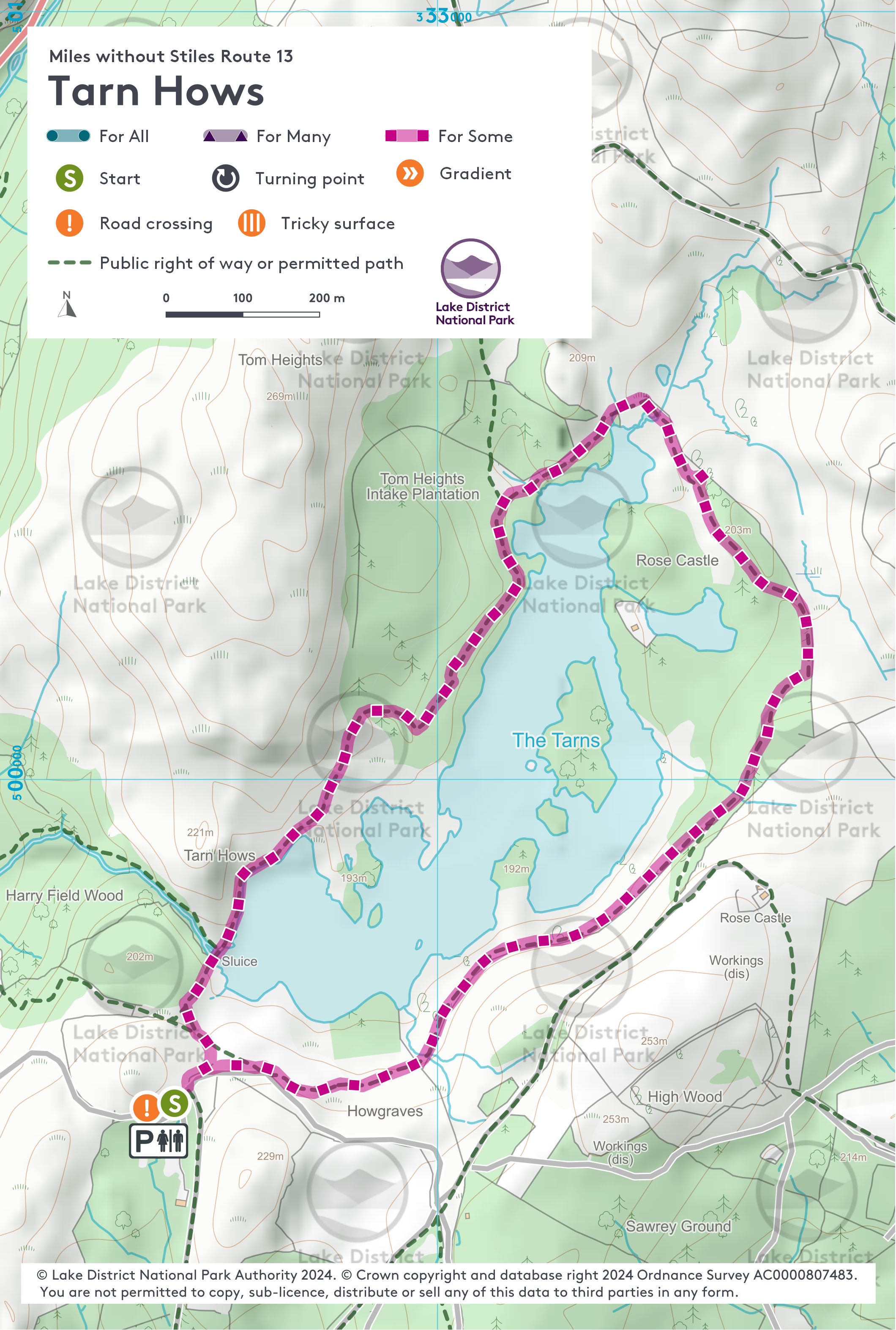 Map of the walk route