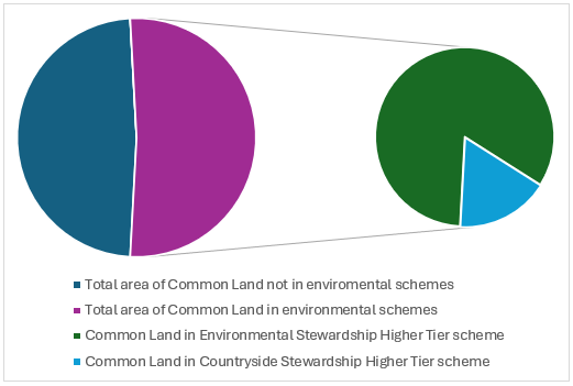 Percentage of Common Land in Countryside Stewardship Schemes