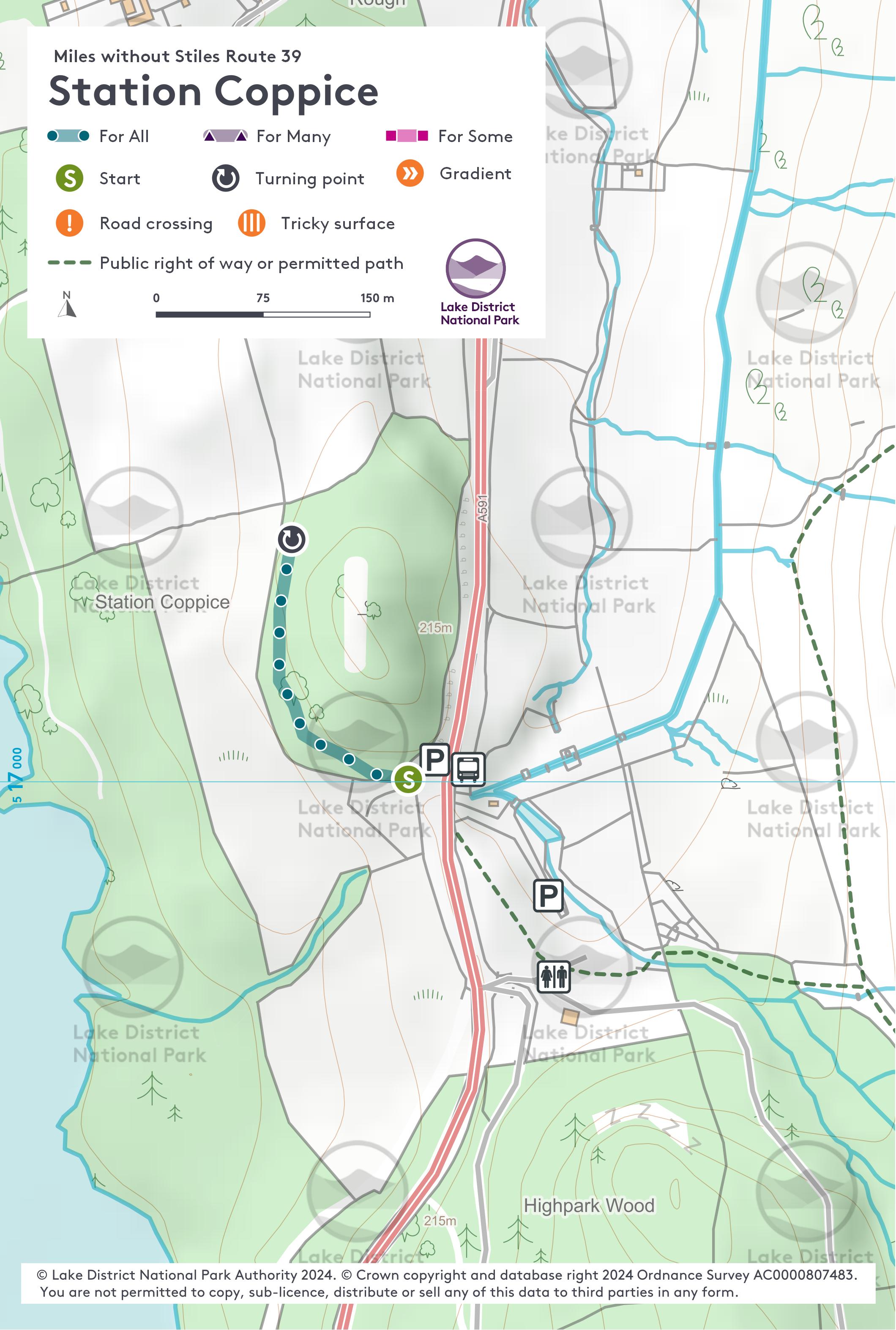 Map of the walk route