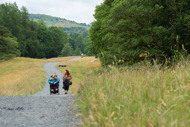 Wheelchair user along West Windermere Way