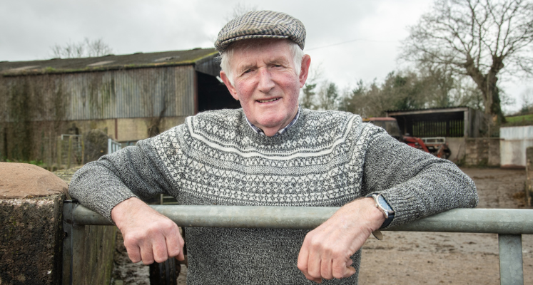 Farmer smiling