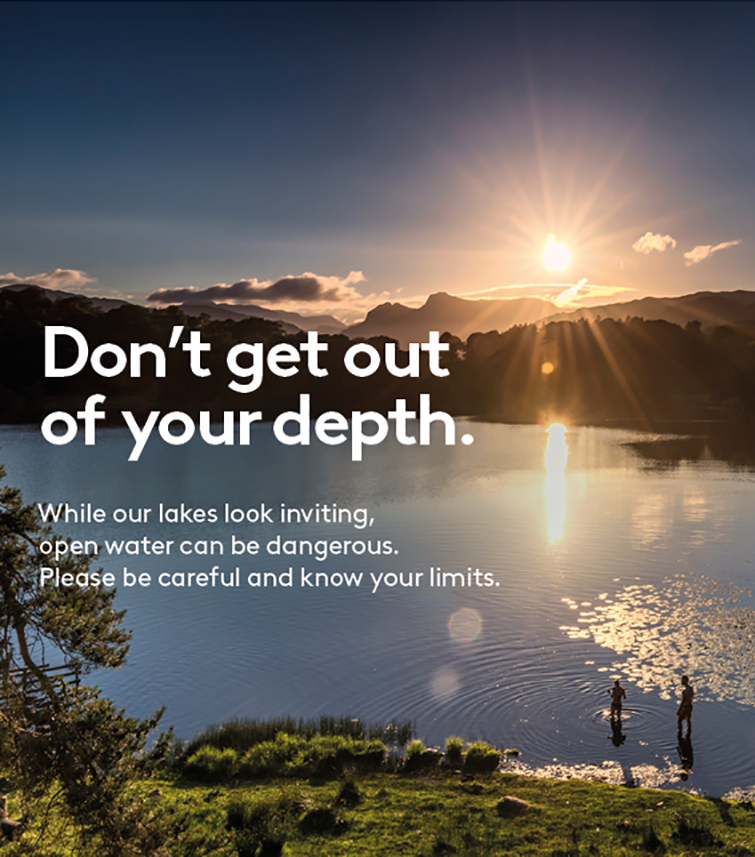 Don't get out of your depth. While our lakes look inviting, open water can be dangerous, please be careful and know your limits.