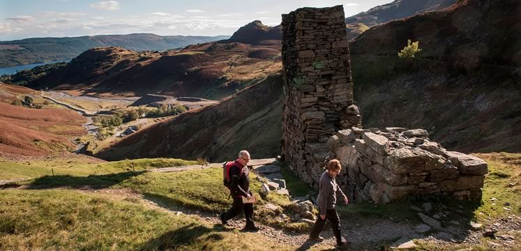 Walking around the remains of the Coniston Copper mines