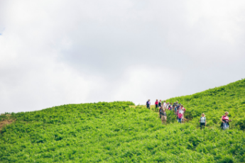 Public being led by our volunteers guided walk leader at Legburthwaite.