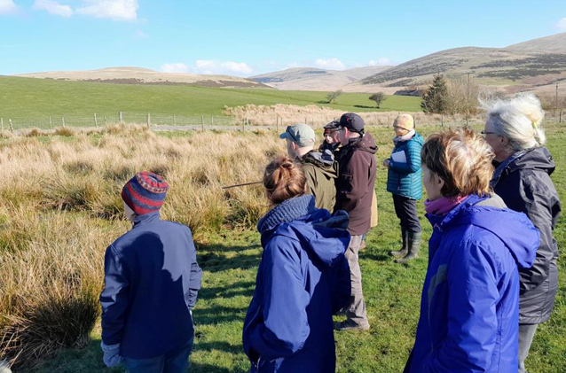 On farm engagement between the West Lakes Community Interest Company's farmer group and Cumbria Wildlife Trust held at Farthwaite