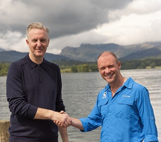 Tony Walsh and LDNP Chief Exec, Richard Leafe at Brockhole on Windermere