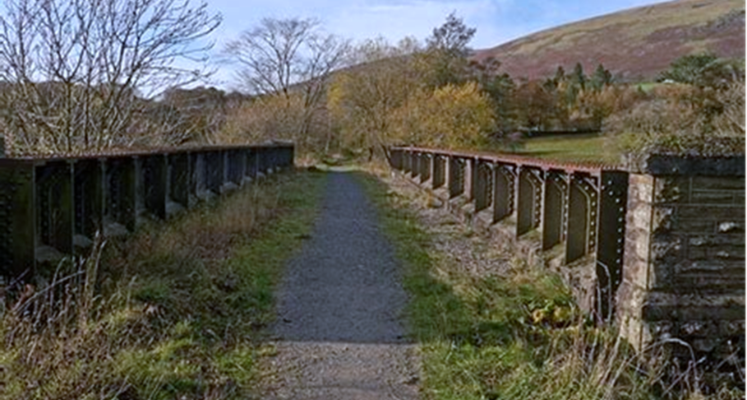 Bridge in a field