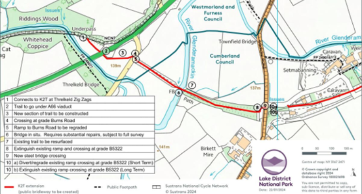 LDNPA Keswick to Threlkeld map