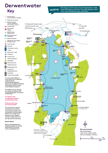 Map of derwent water