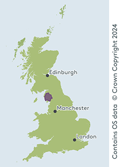 Map showing where Bassenthwaite is on UK map