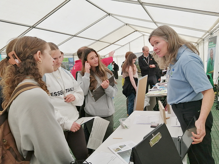 Green Careers and Skills Day - pupils looking at the stalls