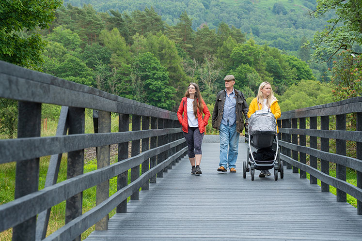 People walking west windermere way route