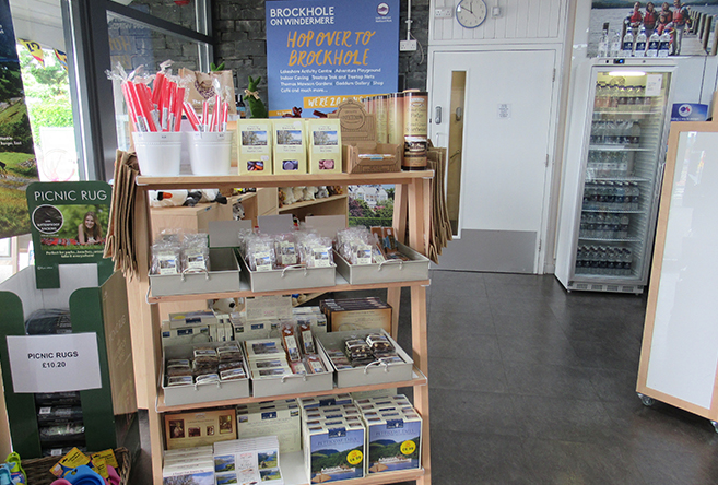 Bowness Information centre - products inside the shop