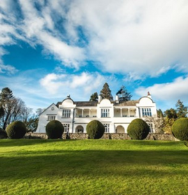 The white house at Brockhole Visitor Centre