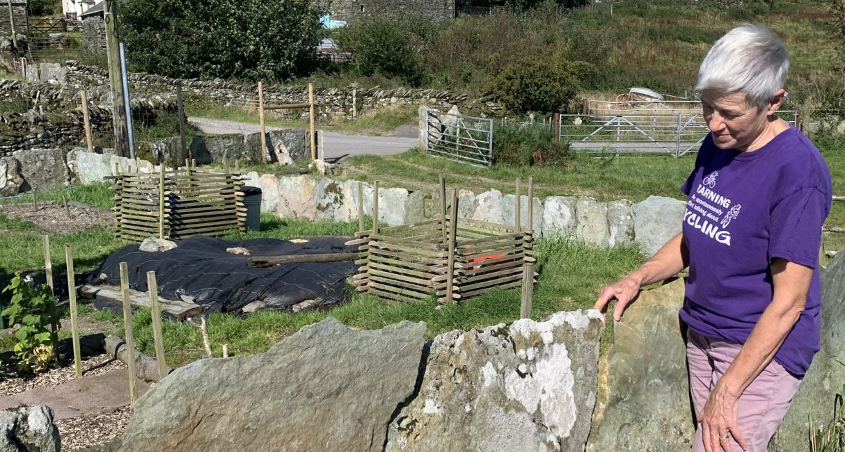 Celia Caulcott at Jackson Ground where shard fencing is being reinstated thanks to a FiPL grant.