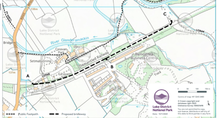 LDNPA Keswick to Threlkeld map