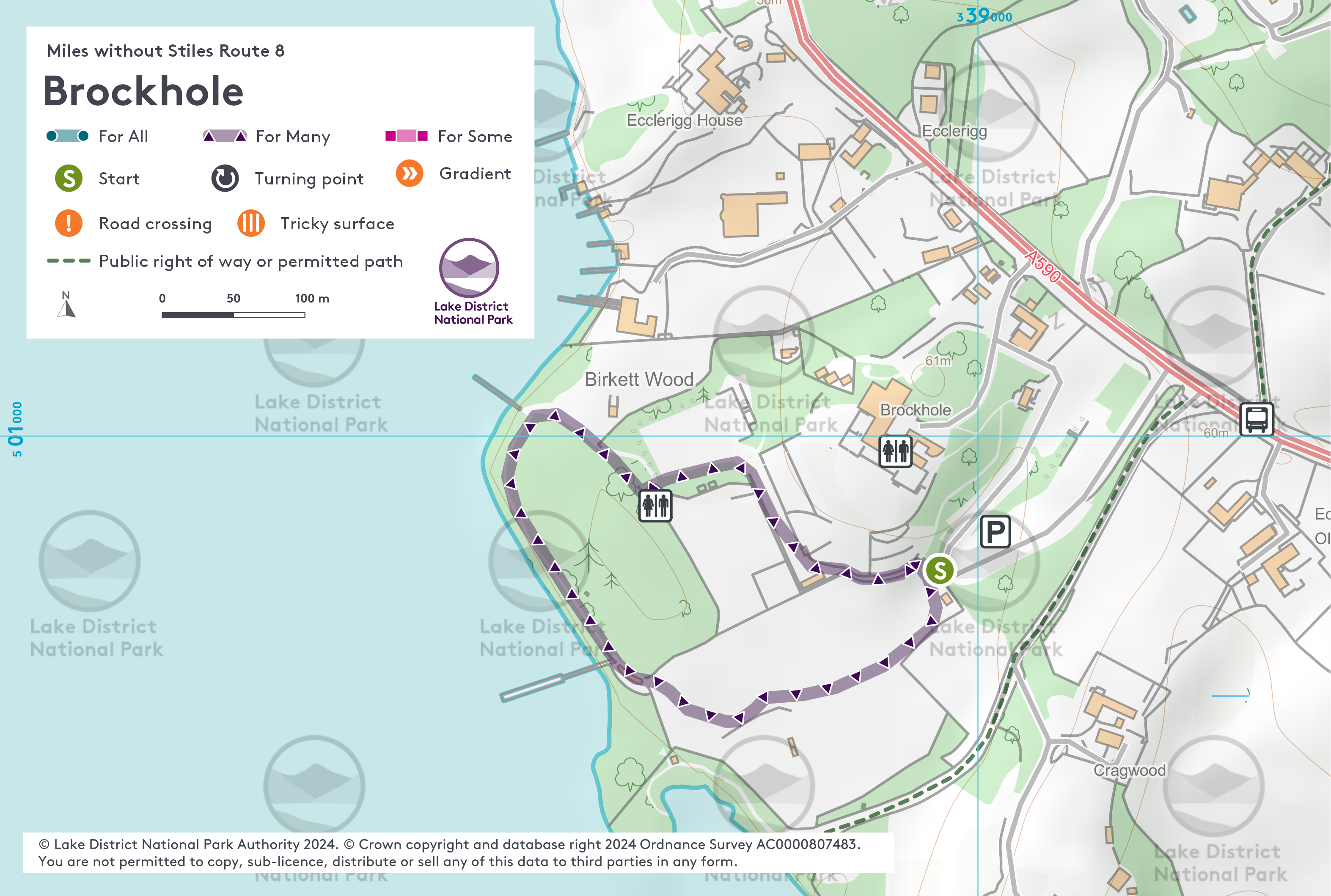 Map of the walk route