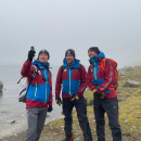 From left to right we have Jim Evans, Zach Poulton and Paddy Cave. Jim is holding a wind and temperature metre.