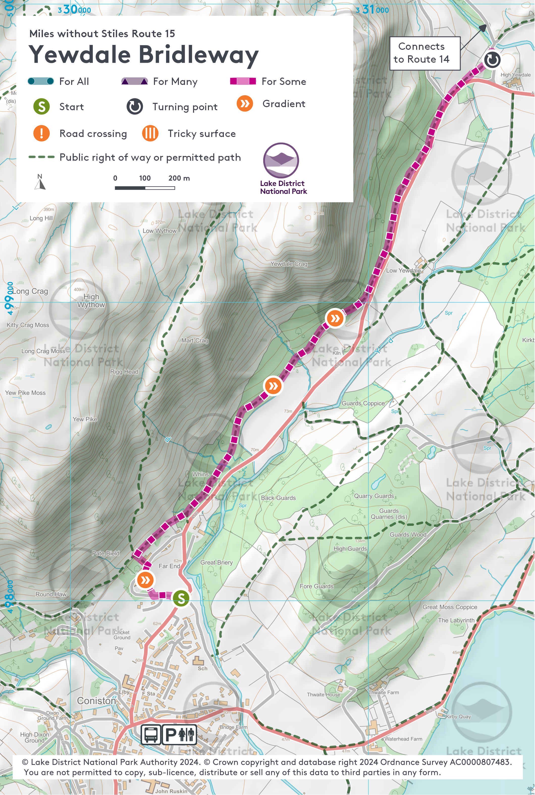 Map of the walk route