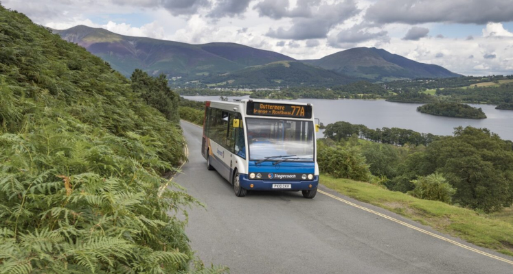 Buttermere bus driving through the Lake District