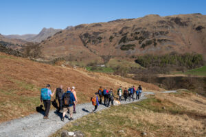 A group of people on a Lake District National Park Guided Walk