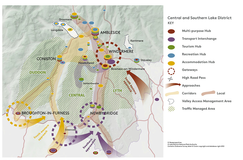 Visitor Movement Map Central Lake District