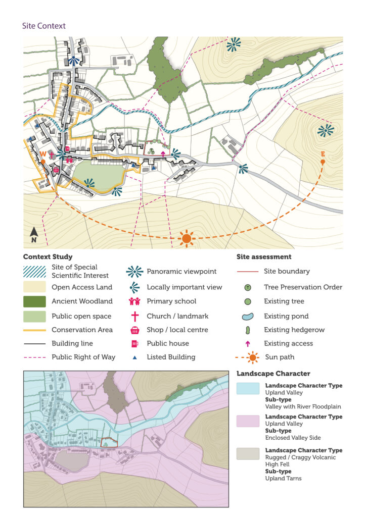 map to show site context on a lake district national park site