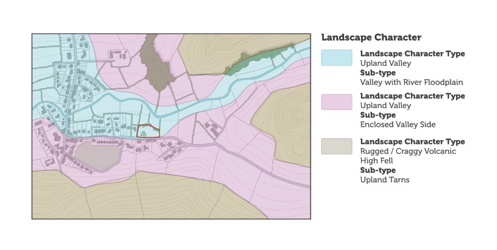 Illustrative map to show landscape characters in the Lake District National Park.