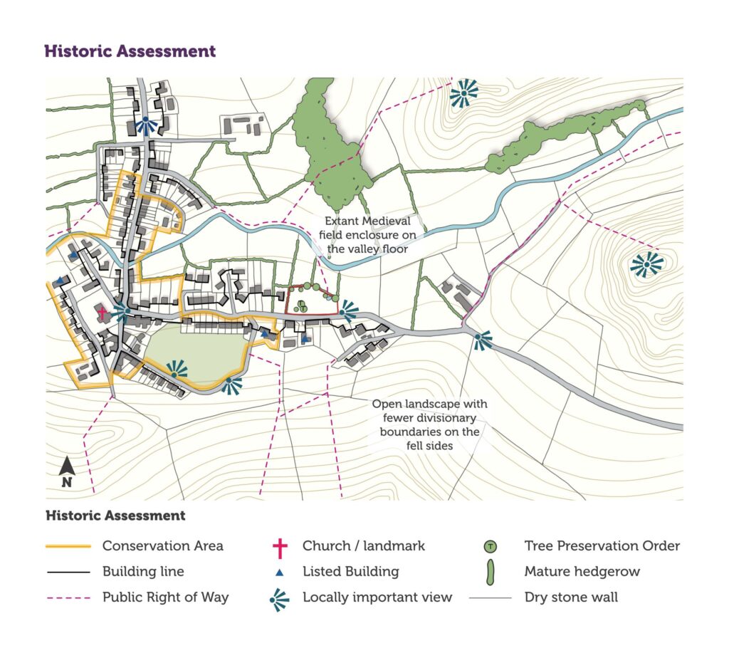 map to show an example historic assessment in the lake district national park