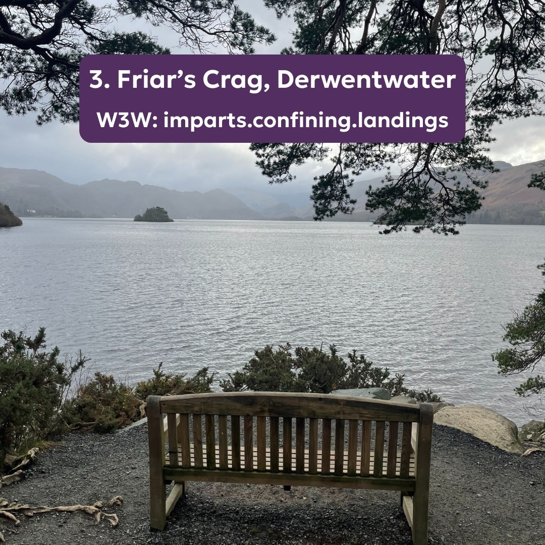 Bench at Friar's Crag overlooking Derwentwater
