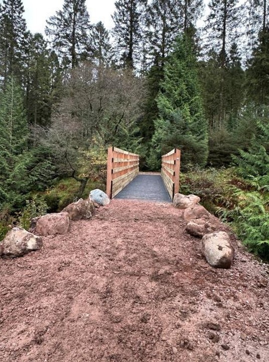 steel beamed bridge with smooth non slip surface