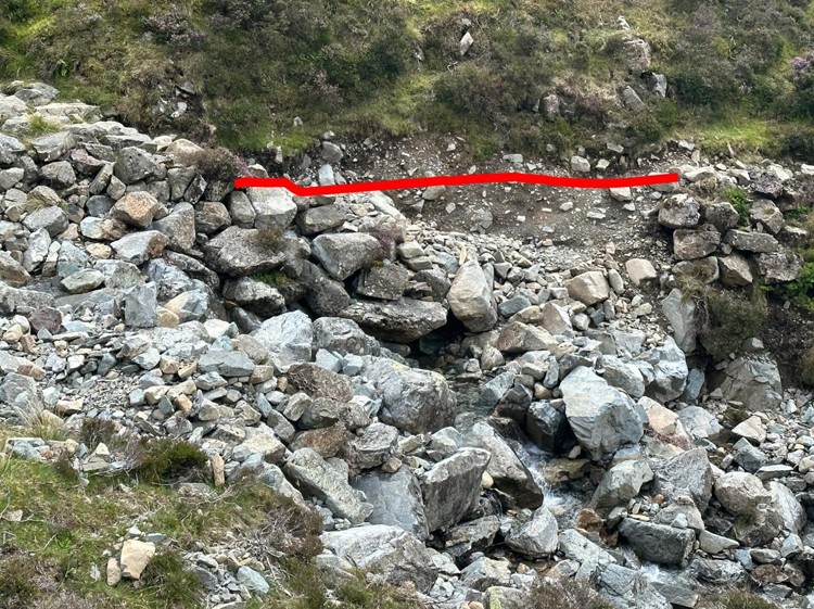crumbling wall on fell