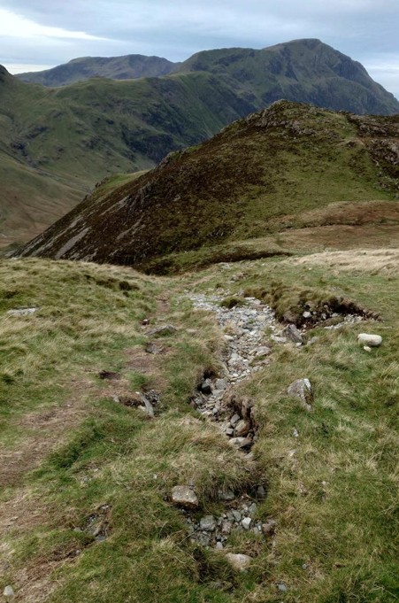 eroding path on top of loft beck