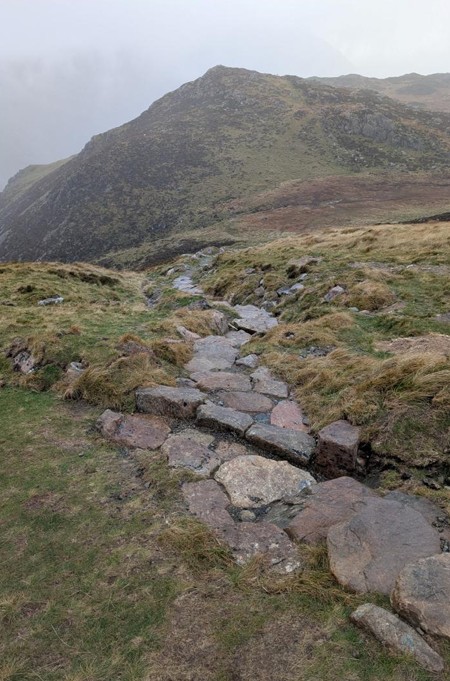 repaired path on top of loft beck